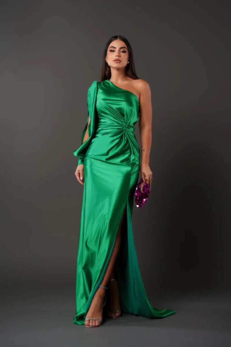 Amara One-Shoulder Evening Gown