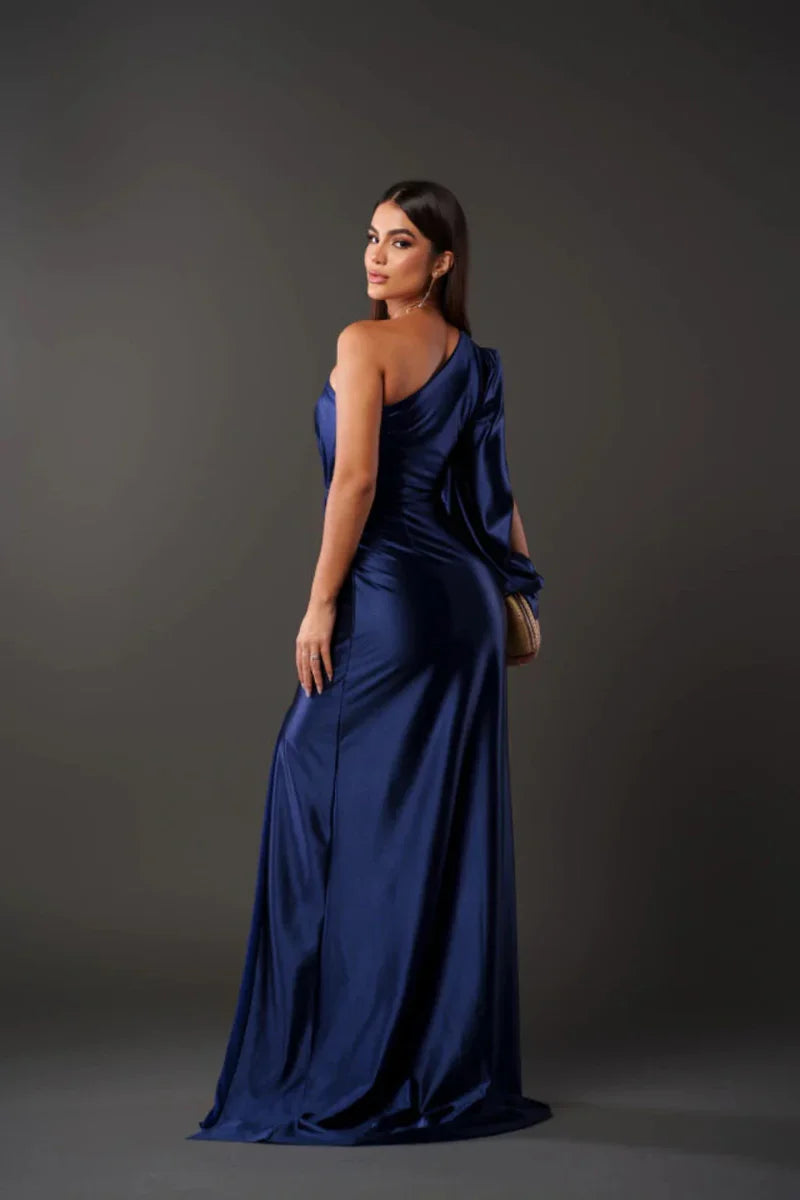 Amara One-Shoulder Evening Gown