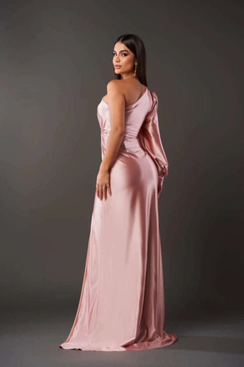 Amara One-Shoulder Evening Gown