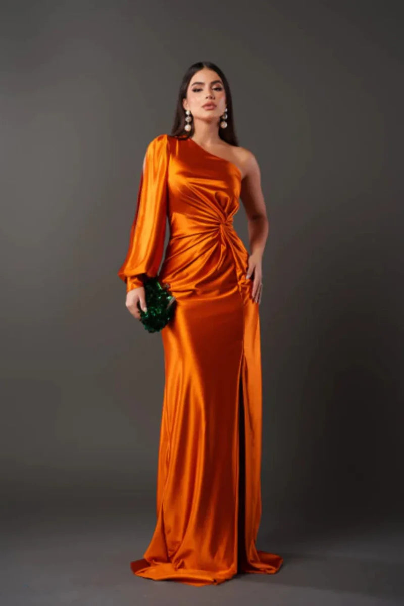 Amara One-Shoulder Evening Gown