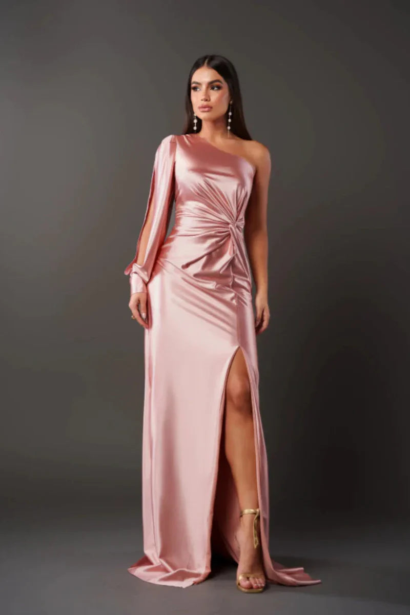 Amara One-Shoulder Evening Gown