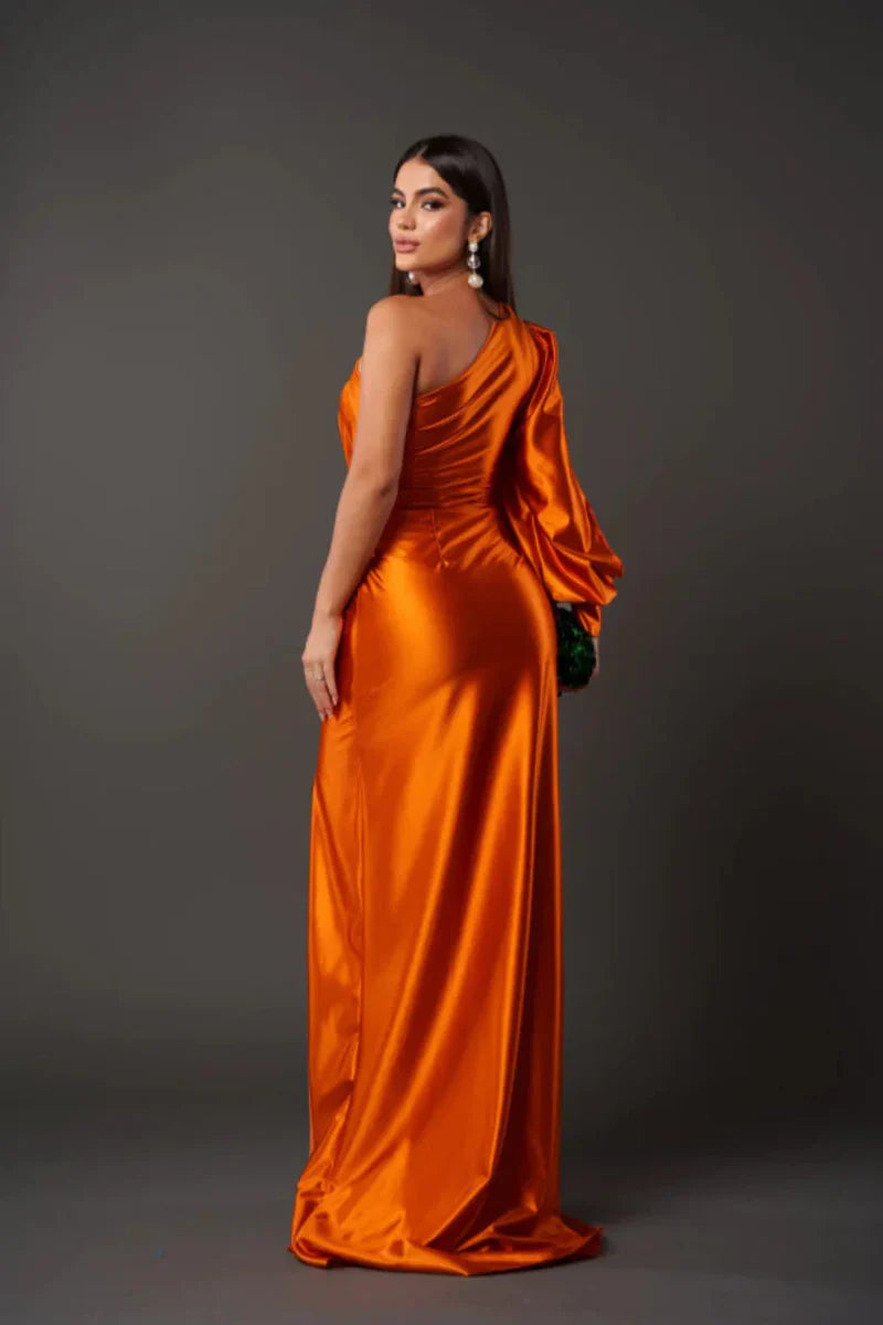 Amara One-Shoulder Evening Gown