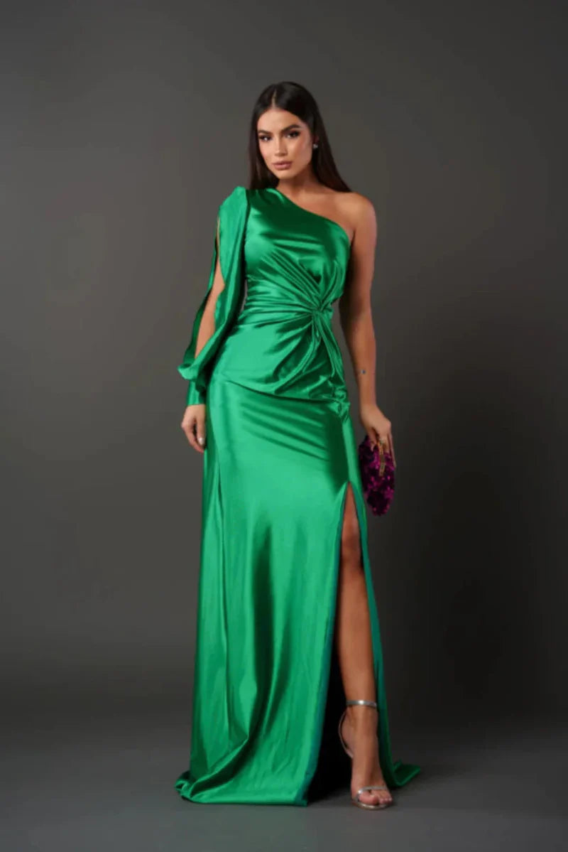 Amara One-Shoulder Evening Gown