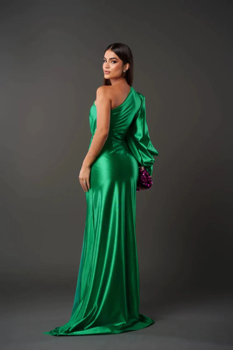 Amara One-Shoulder Evening Gown