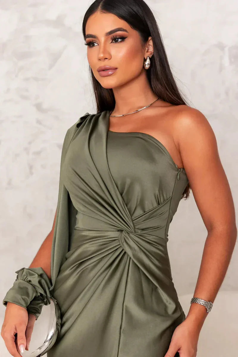 Amara One-Shoulder Evening Gown